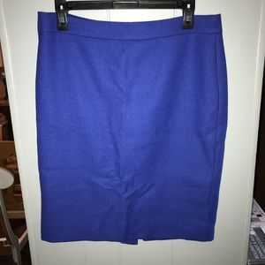 A J.CREW NO 2 PENCIL SKIRT SIZE 10P COBALT BLUE